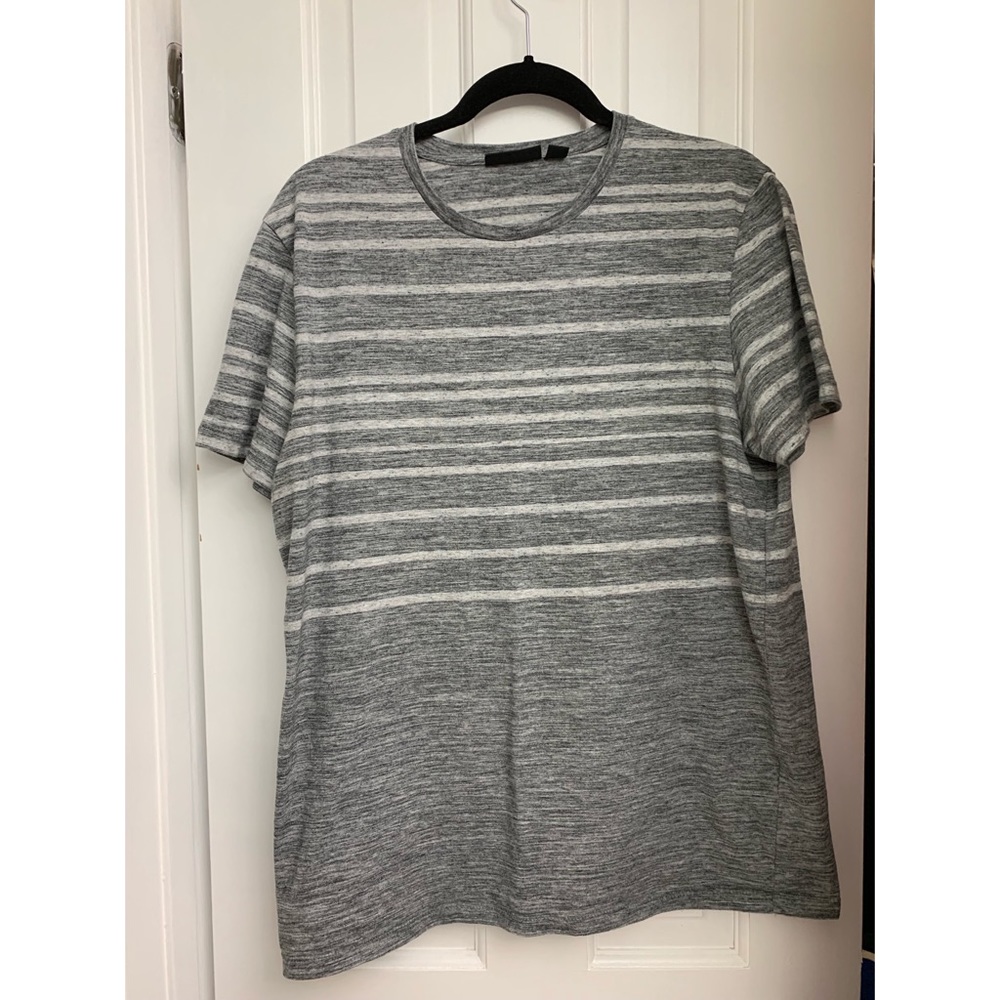 Mark Anthony grey striped shirt
